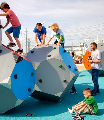 Children had a chance to experience the fun of the playground on May 17 during the Trinity River Wind Festival and the Girl Scout Council Bridging Ceremony.  Children had a chance to experience the fun of the playground on May 17 during the Trinity River Wind Festival and the Girl Scout Council Bridging Ceremony.