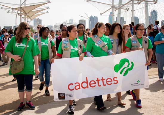 During the May 2014 Council Bridging Ceremony for the Girl Scouts of Northeast Texas, the scouts advanced from one level of scouting to the next or celebrating becoming an adult and leaving the organization. All levels of scouts walked on the Continental Avenue Bridge. During the May 2014 Council Bridging Ceremony for the Girl Scouts of Northeast Texas, the scouts advanced from one level of scouting to the next or celebrating becoming an adult and leaving the organization. All levels of scouts walked on the Continental Avenue Bridge.